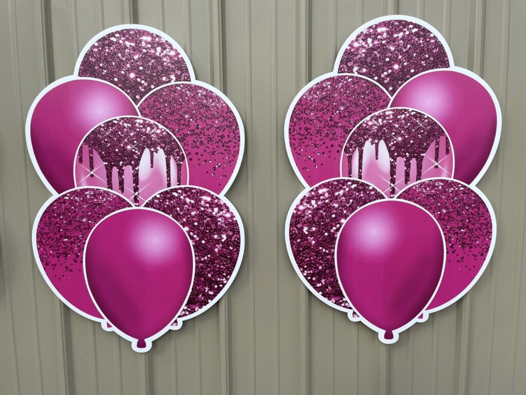 Hot Pink Glitter Balloons