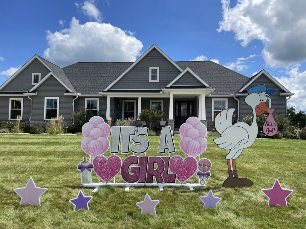 It's A Girl with Stork